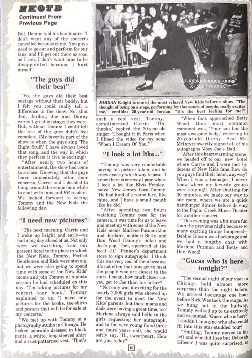 Blockeads's tweet image. It’s like
🎩MAGIC🎩
#ThrowbackThursday
To the original 
#MagicSummerTour
Here’s an article from #BigBopper Magazine from December 1990!