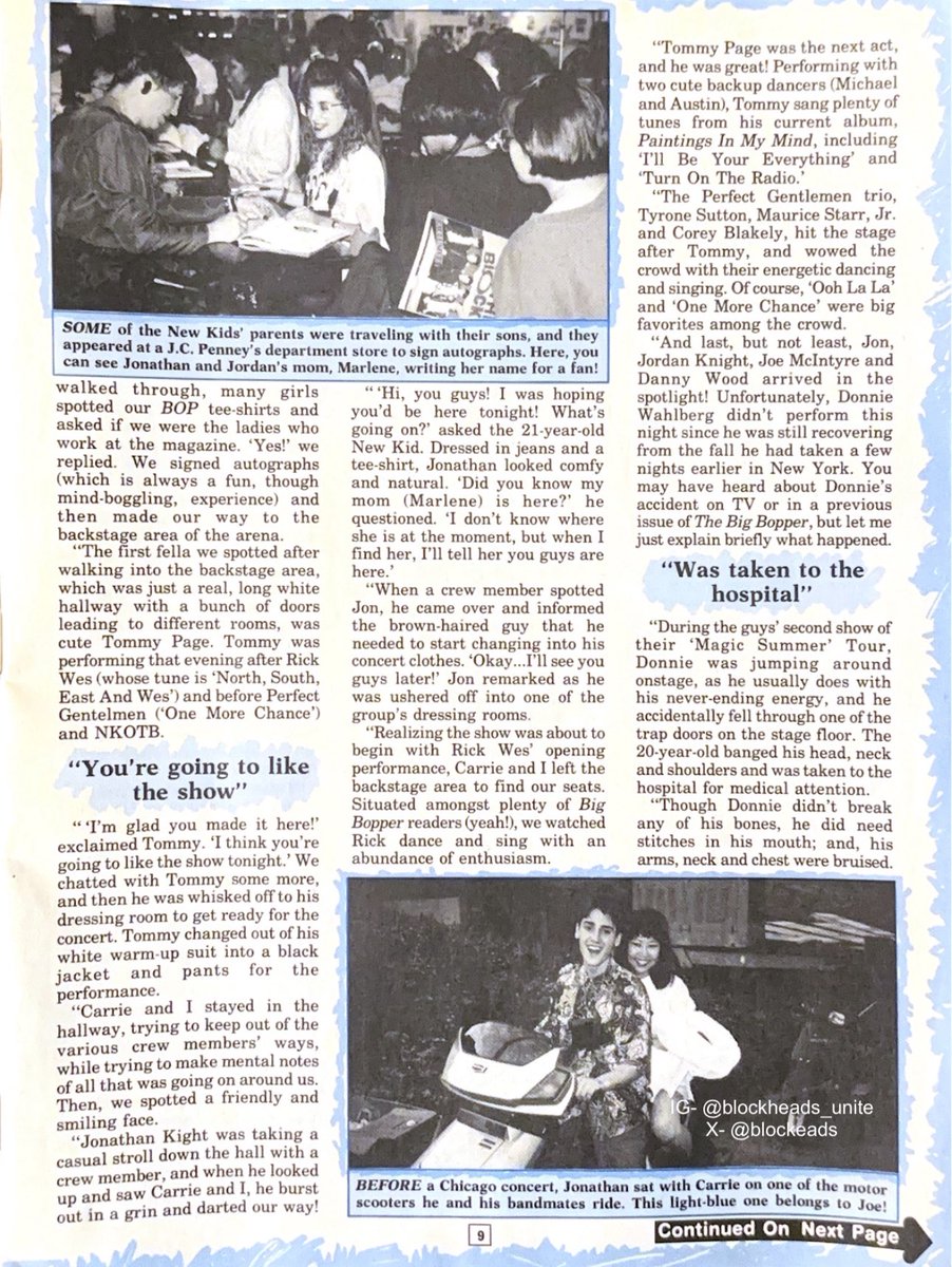 Blockeads's tweet image. It’s like
🎩MAGIC🎩
#ThrowbackThursday
To the original 
#MagicSummerTour
Here’s an article from #BigBopper Magazine from December 1990!