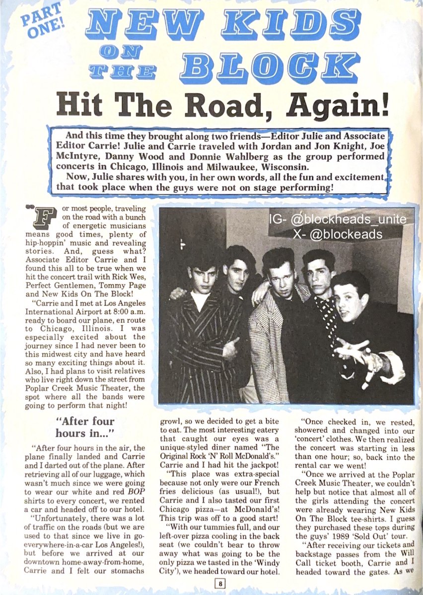Blockeads's tweet image. It’s like
🎩MAGIC🎩
#ThrowbackThursday
To the original 
#MagicSummerTour
Here’s an article from #BigBopper Magazine from December 1990!