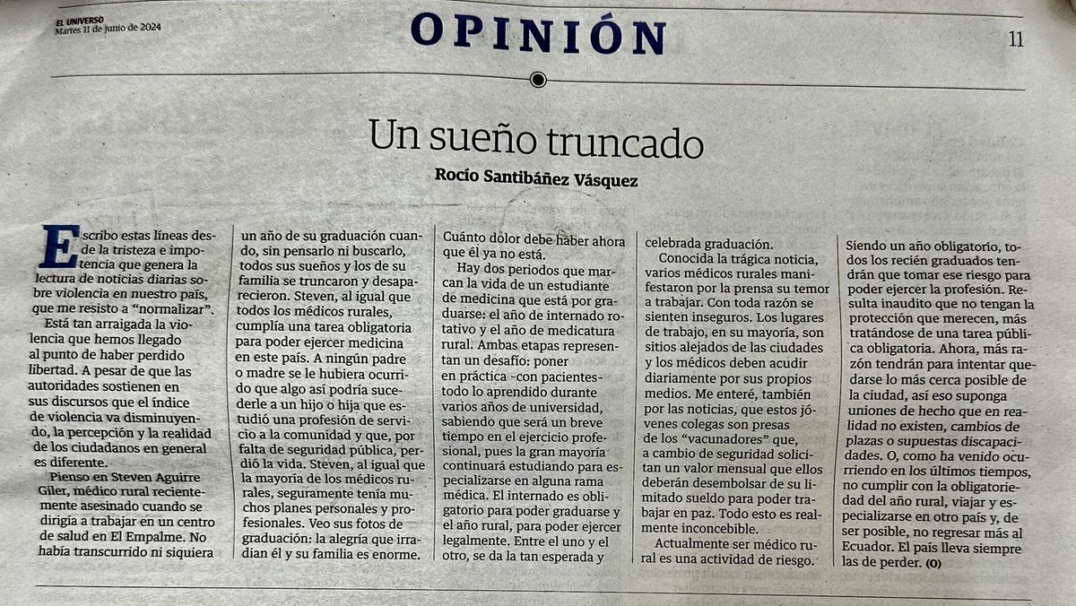 Rocío Santibáñez Vásquez 🇪🇨 (@neurologiagye) on Twitter photo Como empleados públicos que son, los médicos rurales requiere protección del estado <a href="/Salud_Ec/">Ministerio de Salud Pública 🇪🇨</a> Como empleados públicos que son, los médicos rurales requiere protección del estado <a href="/Salud_Ec/">Ministerio de Salud Pública 🇪🇨</a>