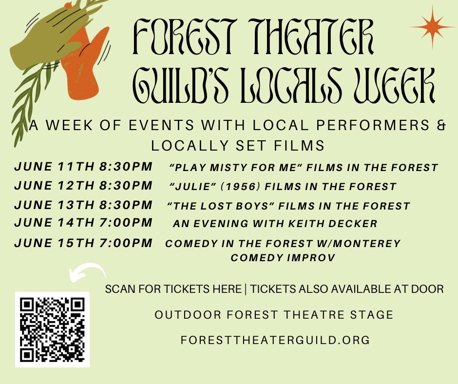 Forest_Theater's tweet photo. Tonight for Locals Week #thelostboys  - see you there! #filmsintheforest #foresttheaterguild #carmelbythesea https://t.co/TuJfnpZWi9