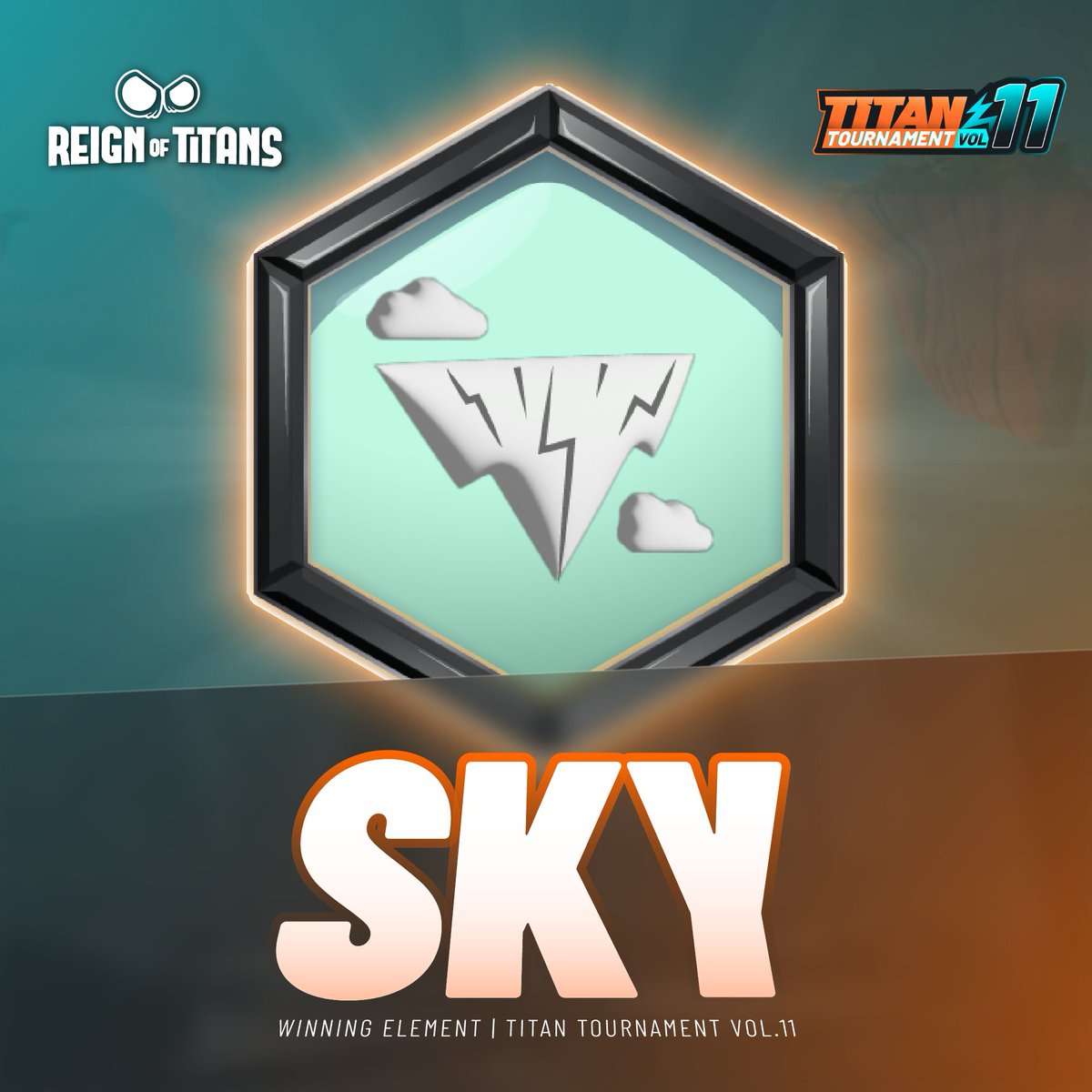ReignOfTitansGG's tweet photo. Planning for Titan Tournament Vol. 12?👀  

Here's a tip: The Sky Element won BOTH divisions of our Titan Tournament Vol. 11!💰 https://t.co/YrMeZhNsG5