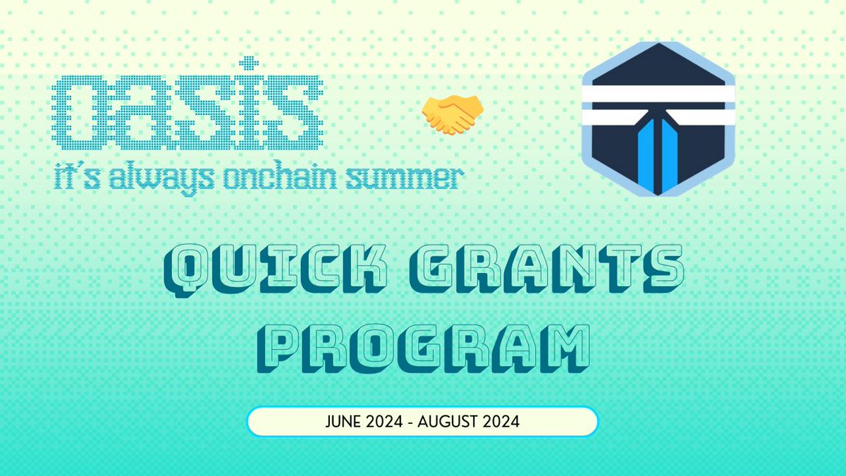 We're so excited to announce the Oasis Onchain quick grants program, powered by <a href="/ThankArbitrum/">Thank ARB</a> and <a href="/thriveprotocol/">Thrive Protocol</a>, and focused on global South builders 🛠️

We're bringing onchain summer everywhere, always.

And there's much more to come!