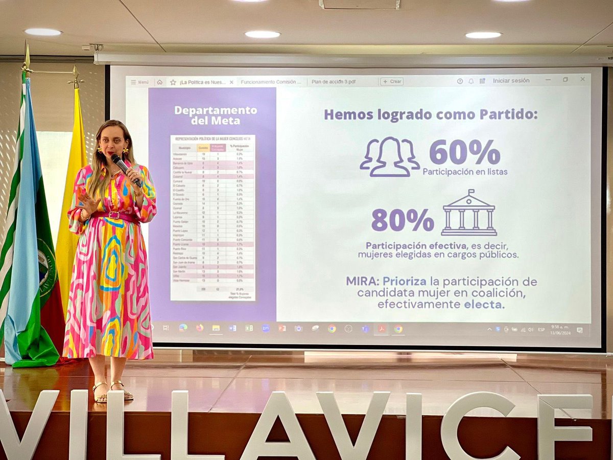 PartidoMIRA's tweet photo. @PartidoMIRA y la @ComisionMujerCo  en Encuentro Mujeres Políticas y de la Sociedad Civil del departamento del #Meta.  

📄Resaltamos los avances en la participación de la mujer y al mismo tiempo reafirmamos nuestro compromiso para fomentar la apertura de más espacios de liderazgo en corporaciones públicas y en cada una de sus comunidades.