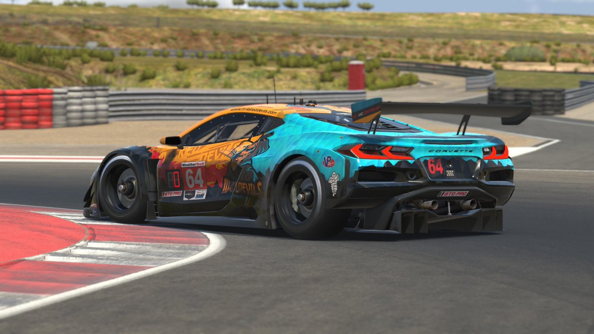 m4sked_devils's tweet photo. Ya tenemos la 🎨 del nuevo Corvette GT3 listo para lucirlo por los circuitos

🔝 Nos hemos acostumbrado a la calidad de @aglivery_ 

Ademas nos saca estas maravillosas 📸 fotos en el circuito de Navarra que tambien es nuevo en #iRacing

#GoDevils 😈 https://t.co/nvyqxTqKpp