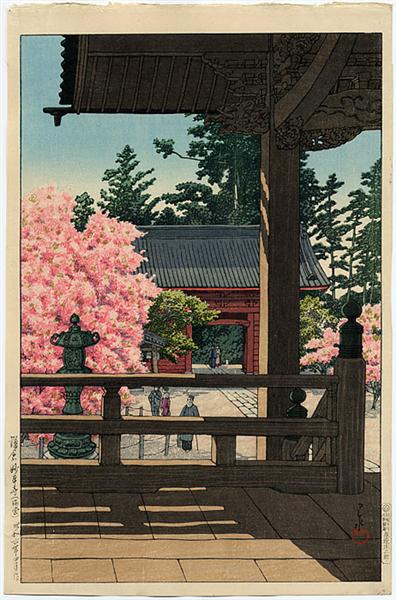 JapanTraCul's tweet photo. Myohon Temple, Kamakura, by Kawase Hasui, 1931 https://t.co/SRXKStSCA5