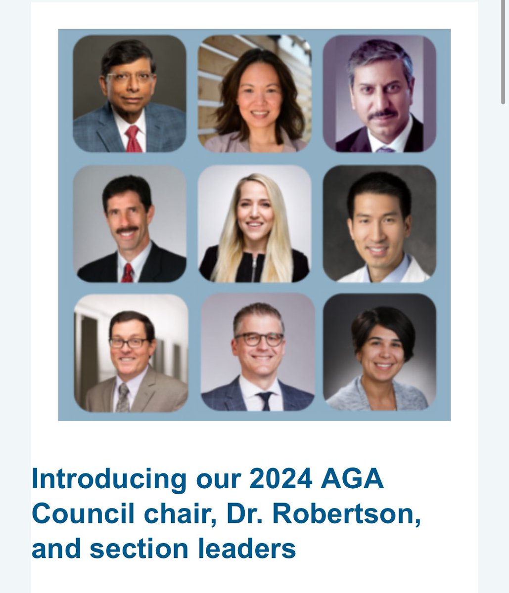 Joseph Sleiman, MD, FACP (@josephhabibi_md) on Twitter photo Congratulations <a href="/AmerGastroAssn/">American Gastroenterological Association (AGA)</a>’s new AGA Council chair Dr. Robertson, and amazing section leaders
Amazing leadership <a href="/IBD_FloMD/">Florian Rieder</a> <a href="/DrJessicaA/">Jessica R Allegretti</a> <a href="/LindaNguyenMD/">Linda Ánh Vân Nguyễn MD</a> <a href="/berkeleydoc/">Berkeley Limketkai</a> <a href="/kellivd/">Kelli VanDussen</a> & many more 🤩 on the committees
…4601b08531ab1da5993a.svc.dynamics.com/t/t/af1FLYFjtB… Congratulations <a href="/AmerGastroAssn/">American Gastroenterological Association (AGA)</a>’s new AGA Council chair Dr. Robertson, and amazing section leaders
Amazing leadership <a href="/IBD_FloMD/">Florian Rieder</a> <a href="/DrJessicaA/">Jessica R Allegretti</a> <a href="/LindaNguyenMD/">Linda Ánh Vân Nguyễn MD</a> <a href="/berkeleydoc/">Berkeley Limketkai</a> <a href="/kellivd/">Kelli VanDussen</a> & many more 🤩 on the committees
…4601b08531ab1da5993a.svc.dynamics.com/t/t/af1FLYFjtB…
