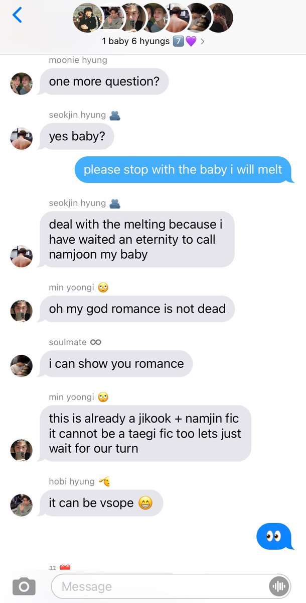 kkyoopid's tweet photo. 17. it can be vsope (hey, they were looking at me with big eyes all lonely okay? what was i supposed to do? say no?)
โ #jikook #kookmin #jikookau #kookminau #jimin #jungkook #์ง๊ตญ #๊ตญ๋ฏผ #์ ๊ตญ #์ง๋ฏผ + #namjin #namjinau + #vsope #vsopeau https://t.co/UjxNT52nlM
