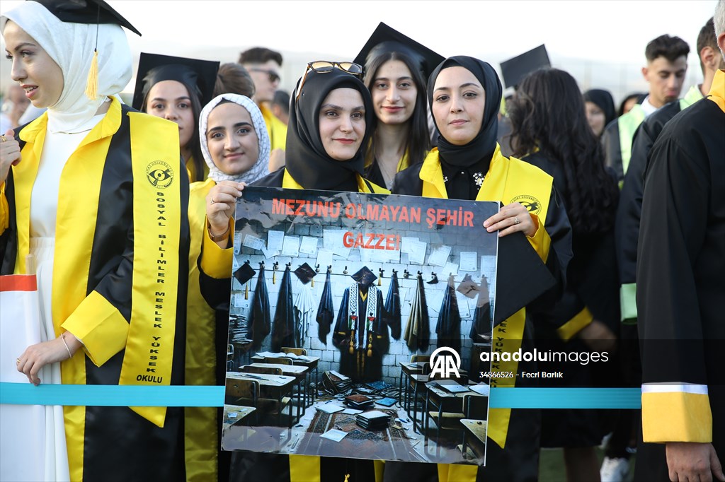 Siirt'te üniversite öğrencileri mezuniyet töreninde Filistin'e destek pankartı açtı <a href="/anadoluajansi/">Anadolu Ajansı</a> v.aa.com.tr/3249491 <a href="/serdarkaragoz/">Serdar Karagöz</a> <a href="/Dr_KemalKzlkaya/">Dr. Kemal KIZILKAYA</a>
