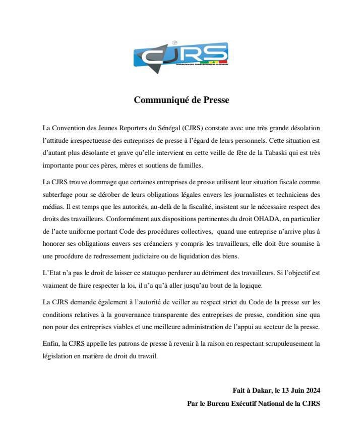 GueyeMassaada's tweet photo. Free Press Matters 
#Cjrs #Synpics #Senegal #Kebetu https://t.co/DxauPvTKFY