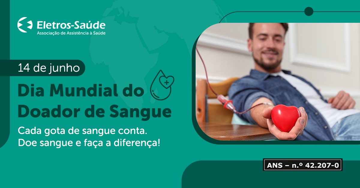 eletrossaude's tweet photo. Manter os estoques de sangue sempre abastecidos é importante mesmo fora de datas especiais. Se você tem entre 16 e 69 anos, pesa no mínimo 50 kg e está em bom estado de saúde, essa é a sua oportunidade de fazer a diferença. 🩸

#DiaMundialdoDoadordeSangue #DoeSangue https://t.co/p31ganbOJt
