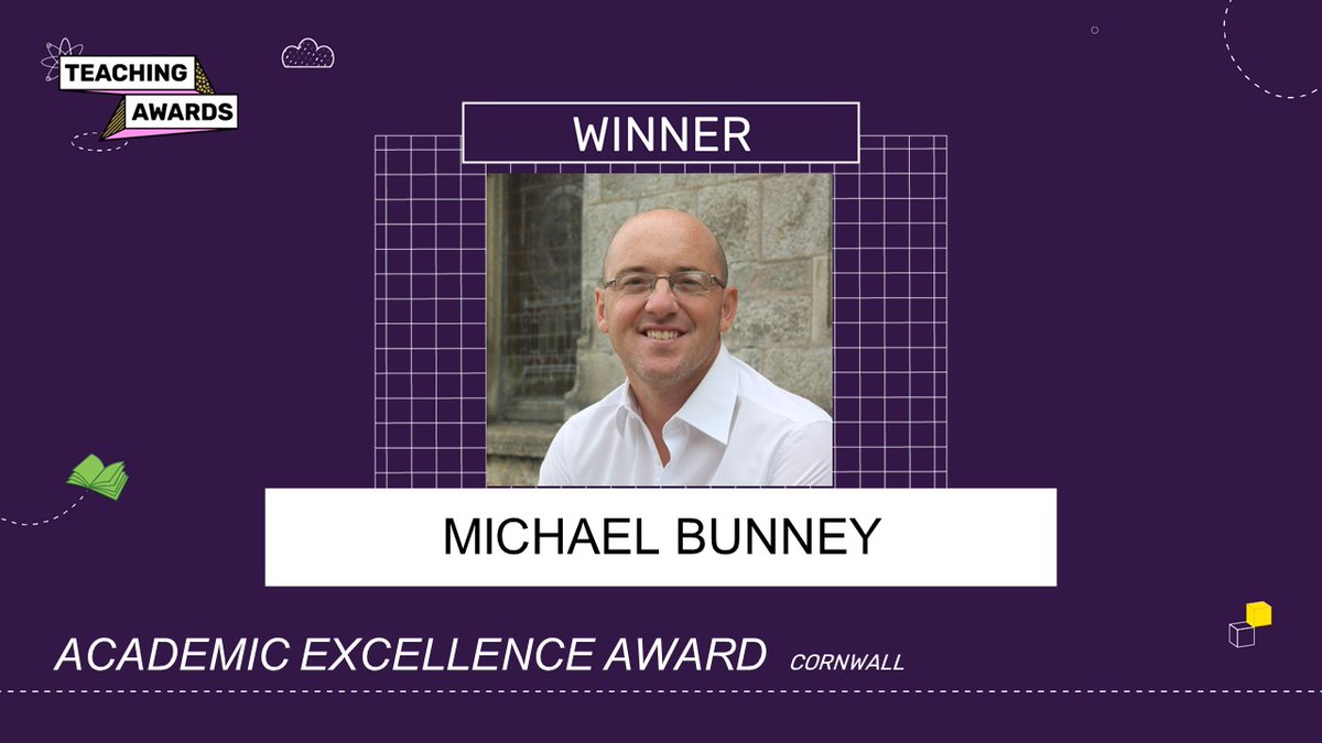 <a href="/BunneyMichael/">Michael Bunney</a> <a href="/_jennlay/">Jennifer Lay</a> <a href="/maisha_reza/">Dr Maisha Reza</a> Our Cornwall winner is…. Michael Bunney, congratulations Michael! ✨ @icornishstudies <a href="/UniExeCornwall/">University of Exeter, Cornwall</a>