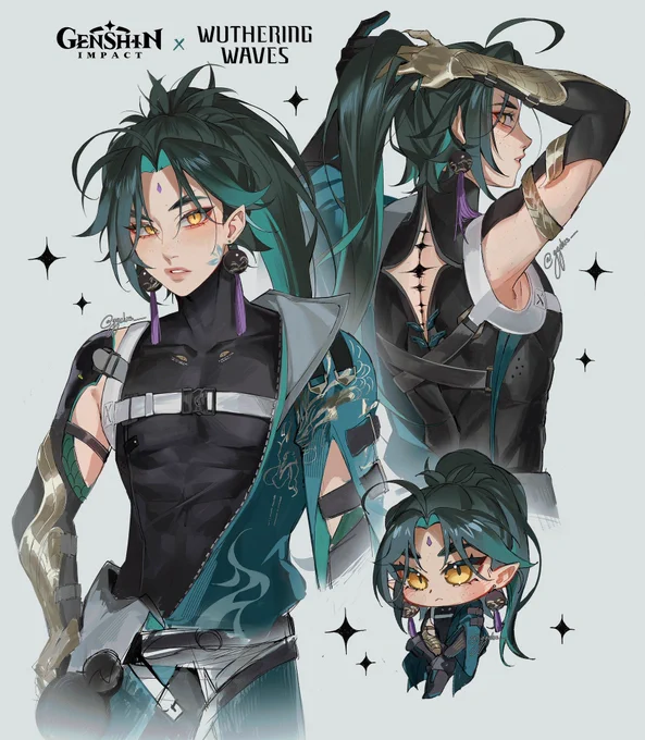 Xiao in Jiyan's clothes #原神 #GenshinImpact #Xiao 