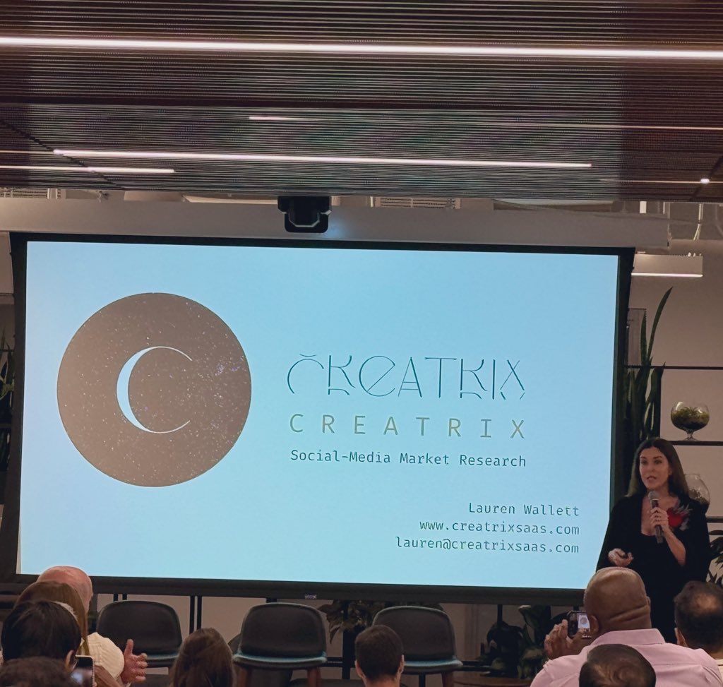 Now pitching at the <a href="/FoundersBoostNY/">FoundersBoost NY (formerly Startup Boost NYC)</a> #DemoDay it's creatrixsaas.com 

Their platform performs social listening for your brand and turns the insights from top performing posts in your niche into strategy and content.