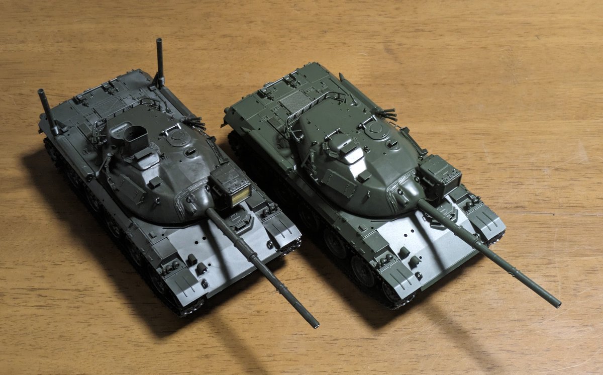 4J3nBVbE2JJcrxt's tweet image. #プラモデルライフ
#戦車模型普及委員会
#74式
不定期、オデの74。
年に数回しか用途がなかったハンダが今年は大活躍でし。
そすて、ここに74のボデーがもう１つ。
そすてヤメラレナイトマラナイのワクワク。
模型、とにかく楽すぃ〜。
あっ…4輌とも未完成です…。