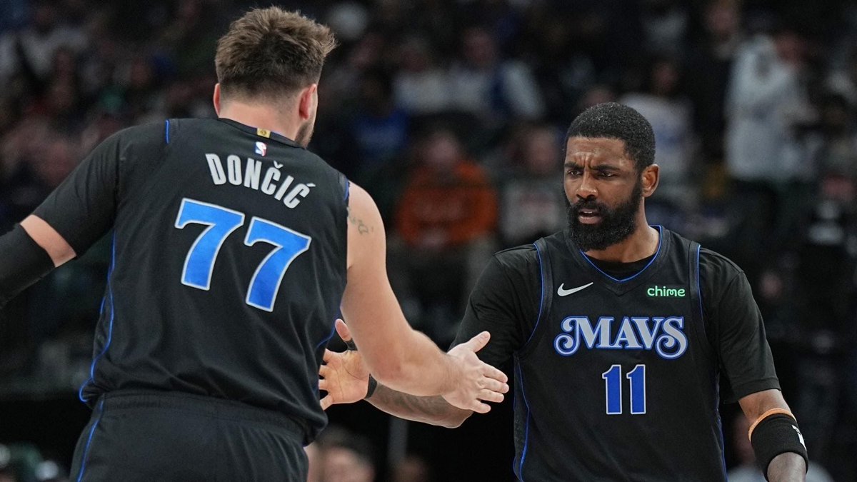 TheDunkCentral's tweet photo. 🎉 GIVEAWAY: Kyrie Irving &amp; Luka Doncic City Edition Jersey!  🎉

How To Enter:
✅️ Follow @kickscrew 
✅️ Like &amp; Repost
✅️ Tag 3 Friends

Winner can select one and will be announced tomorrow before game 3! https://t.co/QBu8Faodn0