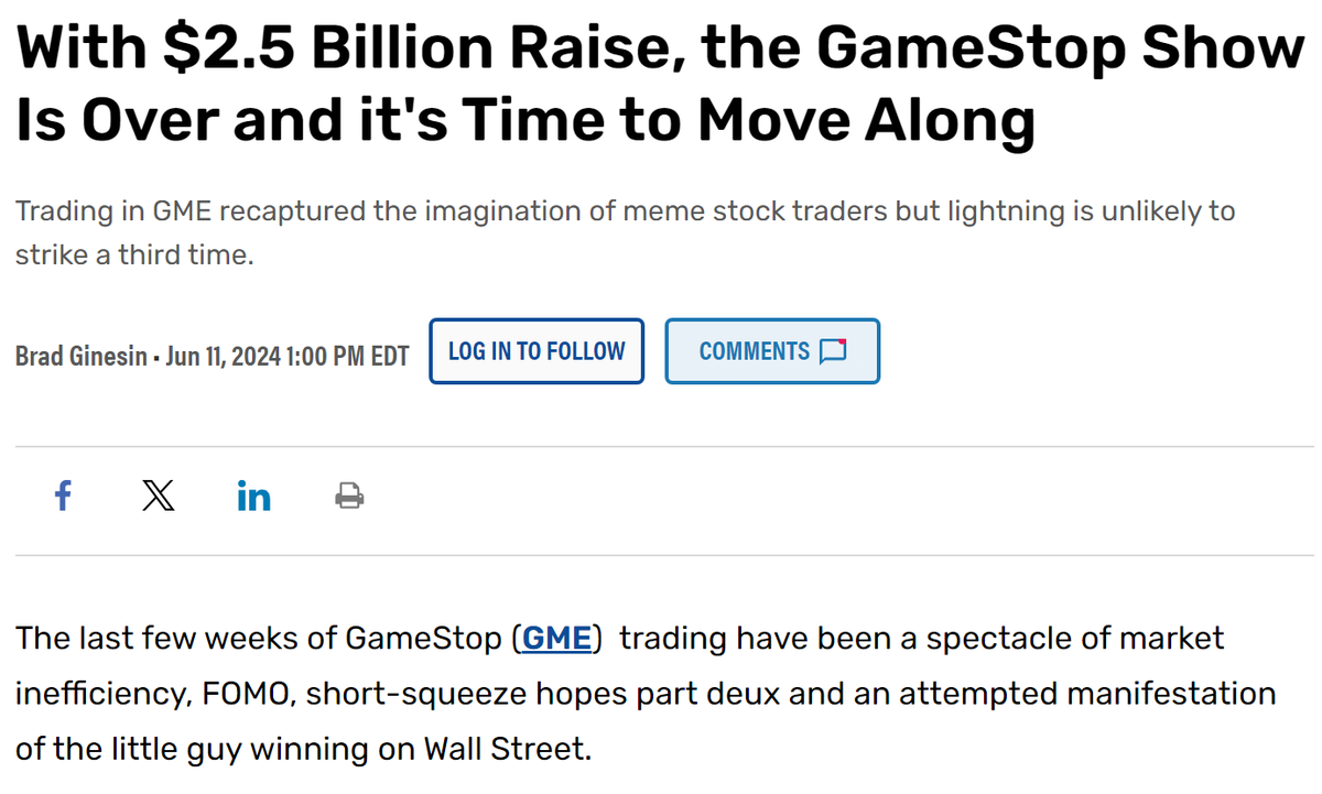 I'VE NEVER SEEN SUCH AN ABSURD TITLE OF AN ARTICLE ABOUT GAMESTOP LMAO

$GME