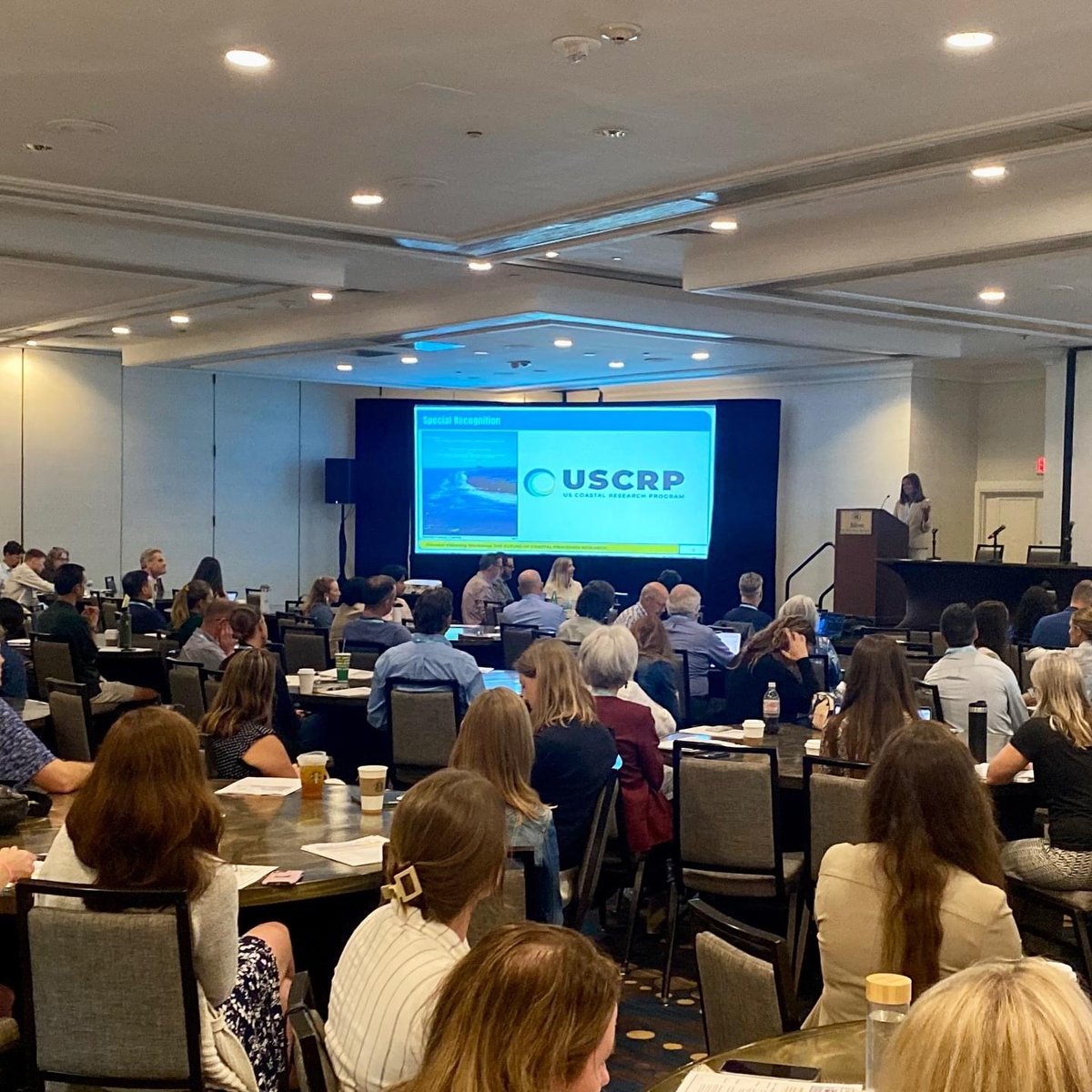 USCRP's tweet photo. Day 1 of the USCRP Decadal Visioning Workshop kicked off with a deep dive into the last decade of nearshore research, exploring priority needs and solutions as a community. 🌊 https://t.co/ovWRcA3EUh