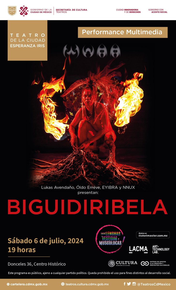 Una presentación des-generada e inmersiva sobre la génesis de la sexualidad, el género, la etnicidad y el eventual regreso a la tierra. 

Nos vemos el 6 de julio en #BIGUIDIRIBELA en el #TeatroDeLaCiudad. 🎟️ bit.ly/3U9zZRf
<a href="/muxxproject/">MUXX</a>
<a href="/oldoerreve/">óldo</a>
<a href="/_nnux/">Nnux</a>