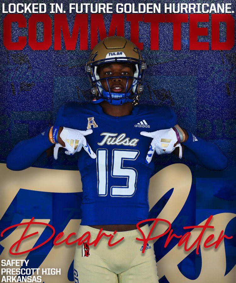 Decari Prater (@decari_prater) on Twitter photo 1000% COMMITTED
<a href="/EarlGill10/">Earl Gill</a> <a href="/TulsaFootball/">Tulsa Football</a> <a href="/chris_polizzi/">Chris Polizzi</a> <a href="/CoachKMcFarland/">Koy McFarland</a> <a href="/CScribner/">Cody Scribner</a> @TulsaCoachKDub <a href="/SpurrierCoach/">Coach Steve Spurrier II</a> <a href="/GoldenHurricane/">Inside Tulsa Sports</a> <a href="/CoachBirkett/">Matthew Birkett</a> <a href="/L_Armstrong3/">Logan Armstrong</a> <a href="/CoachAMayes/">Adrian Mayes</a> #ReignCane #LetsWork🌀🌀 1000% COMMITTED
<a href="/EarlGill10/">Earl Gill</a> <a href="/TulsaFootball/">Tulsa Football</a> <a href="/chris_polizzi/">Chris Polizzi</a> <a href="/CoachKMcFarland/">Koy McFarland</a> <a href="/CScribner/">Cody Scribner</a> @TulsaCoachKDub <a href="/SpurrierCoach/">Coach Steve Spurrier II</a> <a href="/GoldenHurricane/">Inside Tulsa Sports</a> <a href="/CoachBirkett/">Matthew Birkett</a> <a href="/L_Armstrong3/">Logan Armstrong</a> <a href="/CoachAMayes/">Adrian Mayes</a> #ReignCane #LetsWork🌀🌀