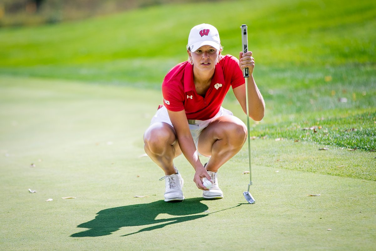 BadgerWGolf's tweet photo. After ✌️ rounds, rising soph. Ava Salay leads the Sentry Wis. State Women's Open at +2 (74-72=146) 👏

She shaved 2 strokes off her R1 performance &amp; is 1 stroke ahead of alum Bobbi Stricker

Incoming Badger Izzi Stricker &amp; alum Mackenzie Hahn are T7

👉https://t.co/YOa6CU4bpx https://t.co/Atg6dAjObX