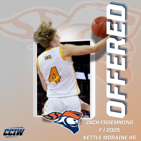 ZachFroemming's tweet photo. After a great visit with Coach Jannsen and the rest of the coaching staff, I’m grateful to announce that I have received my first offer from Carroll University!! @Pio_CarrollMBB https://t.co/LICNZyjCn5