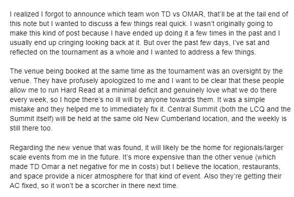 PACentralSmash's tweet photo. Quick update on which team won TD Omar, the LCQ (June 22nd), Summit (June 23rd), and more: https://t.co/u72K4UZlPJ