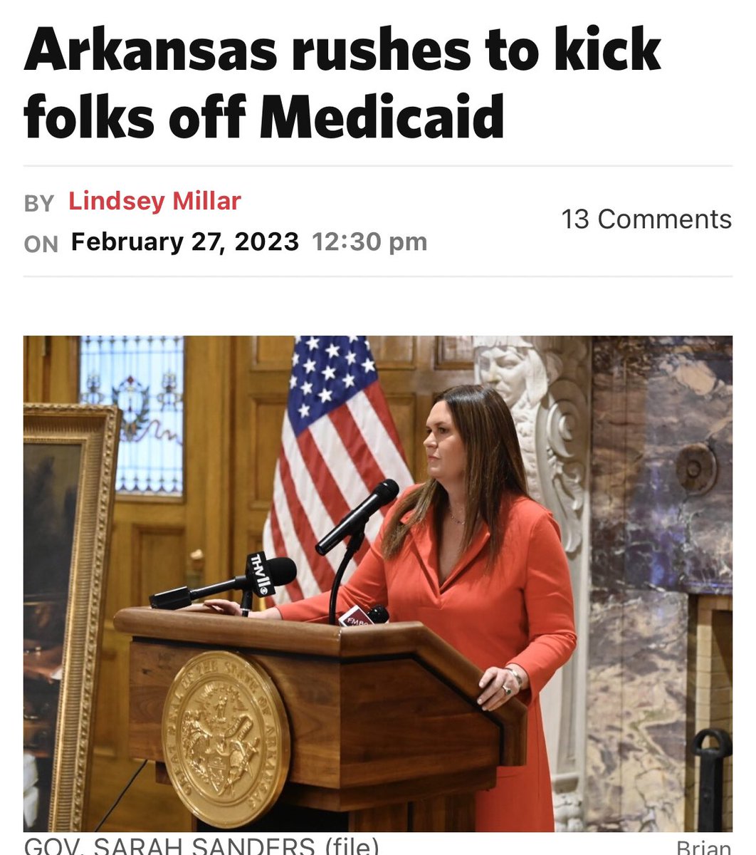 <a href="/SarahHuckabee/">Sarah Huckabee Sanders</a> <a href="/ARGameandFish/">Arkansas Game and Fish Commission</a> Is this you “blazing a path to greater prosperity for our people”, Sarah???
