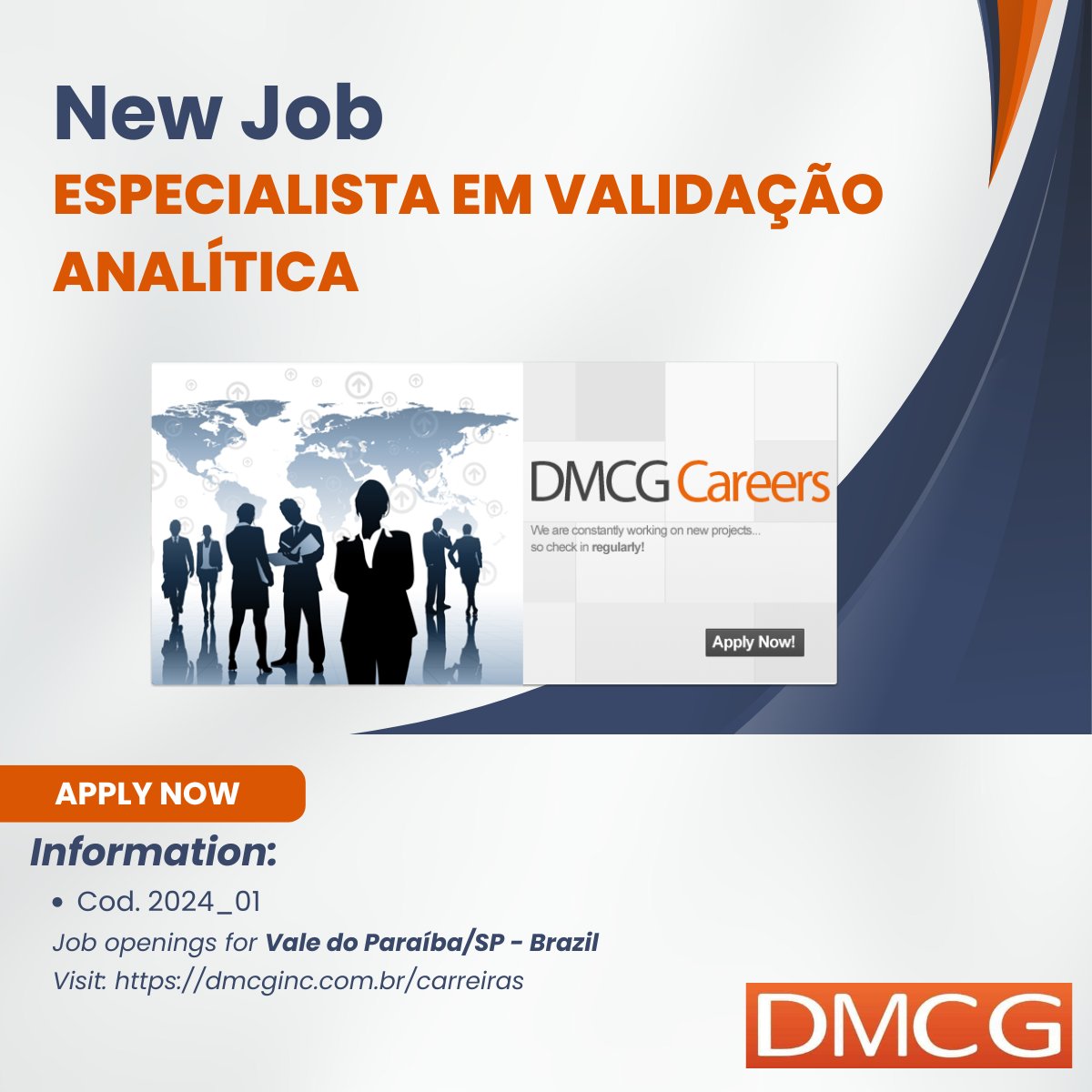 DMCGPR's tweet photo. Vaga: Cod. 2024_01 - Especialista de Validação Analítica
https://t.co/PNnZyJkZdD
Envio currículo: vagasbr@dmcginc.com

#DMCGBR #pharmaceutical #gmp #validation #engineer #qualityassurance #pharmaindustry #IT #cqv #rh #farmaceuticas #recrutamento #emprego #vagas #FDA #ANVISA https://t.co/5RjYmIip8p