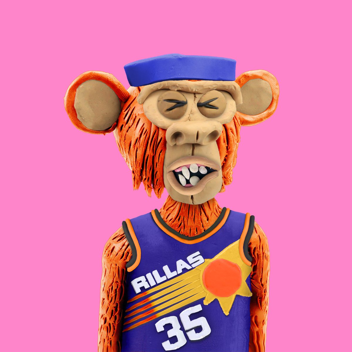 Claypez's tweet photo. π΅ MELLOW MONKEY OF THE DAY π΅
Lπk, he's wearing a RIllas 35 basketball jersey!!
π΄ https://t.co/eykZKTcFkf π΄
@Suns #KevinDurant #PhoenixSuns #Suns @NBA
#ClayJungle #MellowMonkeys #NFT #Cardano