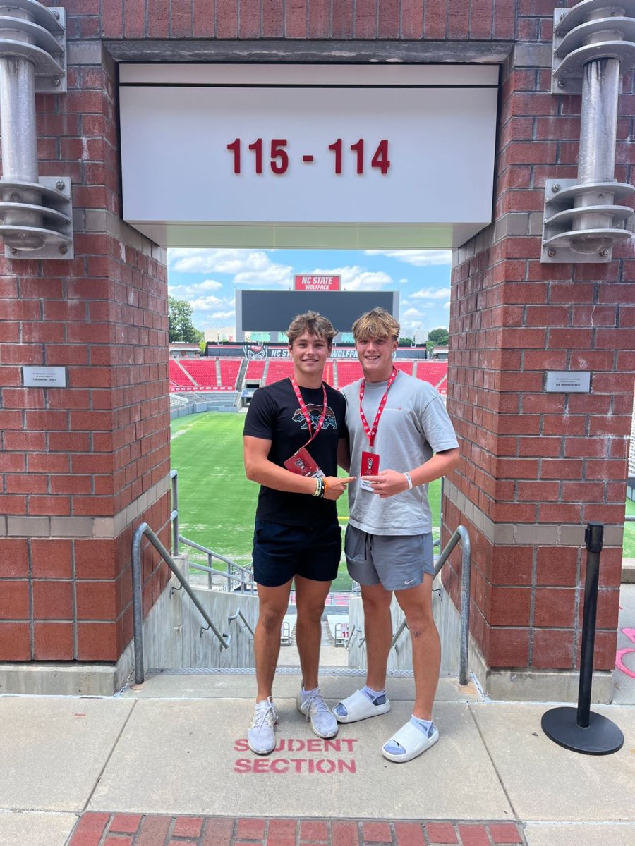 Sean McNamara 2026 (@realseanmac87) on Twitter photo Had a great time at NC state today!
<a href="/coachkitchens42/">Matt Kitchens</a> <a href="/SMcCourt12/">Spencer McCourt</a> <a href="/CoachGoebbel/">Todd Goebbel</a> <a href="/CoachMStannard/">Coach Stannard</a> <a href="/coachPJGibbs/">Coachgibbs M.ED</a> Had a great time at NC state today!
<a href="/coachkitchens42/">Matt Kitchens</a> <a href="/SMcCourt12/">Spencer McCourt</a> <a href="/CoachGoebbel/">Todd Goebbel</a> <a href="/CoachMStannard/">Coach Stannard</a> <a href="/coachPJGibbs/">Coachgibbs M.ED</a>