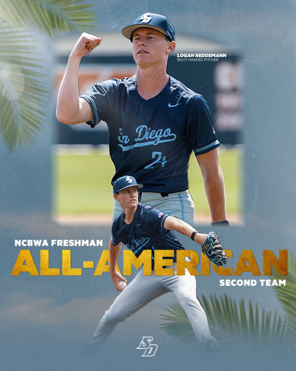 Redd, White, and Blue 🇺🇸

Congrats to <a href="/LoganReddemann/">Logan Reddemann</a> for being named to the 2024 <a href="/NCBWA/">NCBWA</a> Freshman All-America Second Team!

🗞: bit.ly/ReddWhiteAndBl…

#GoToreros