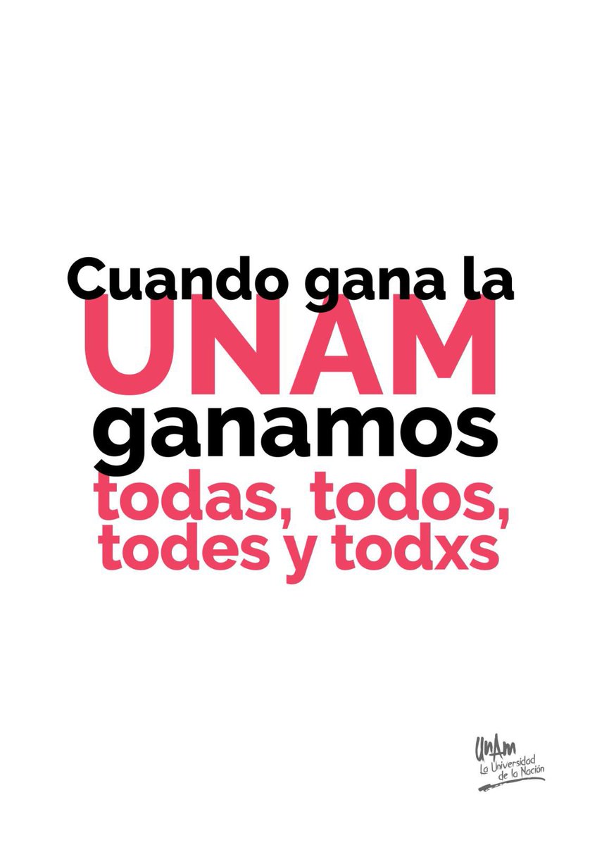 UNAM_MX's tweet photo. Cuando gana la UNAM ganamos todas, todos, todes y todxs > https://t.co/8Vv484s1D1 https://t.co/BT4NroOa0G