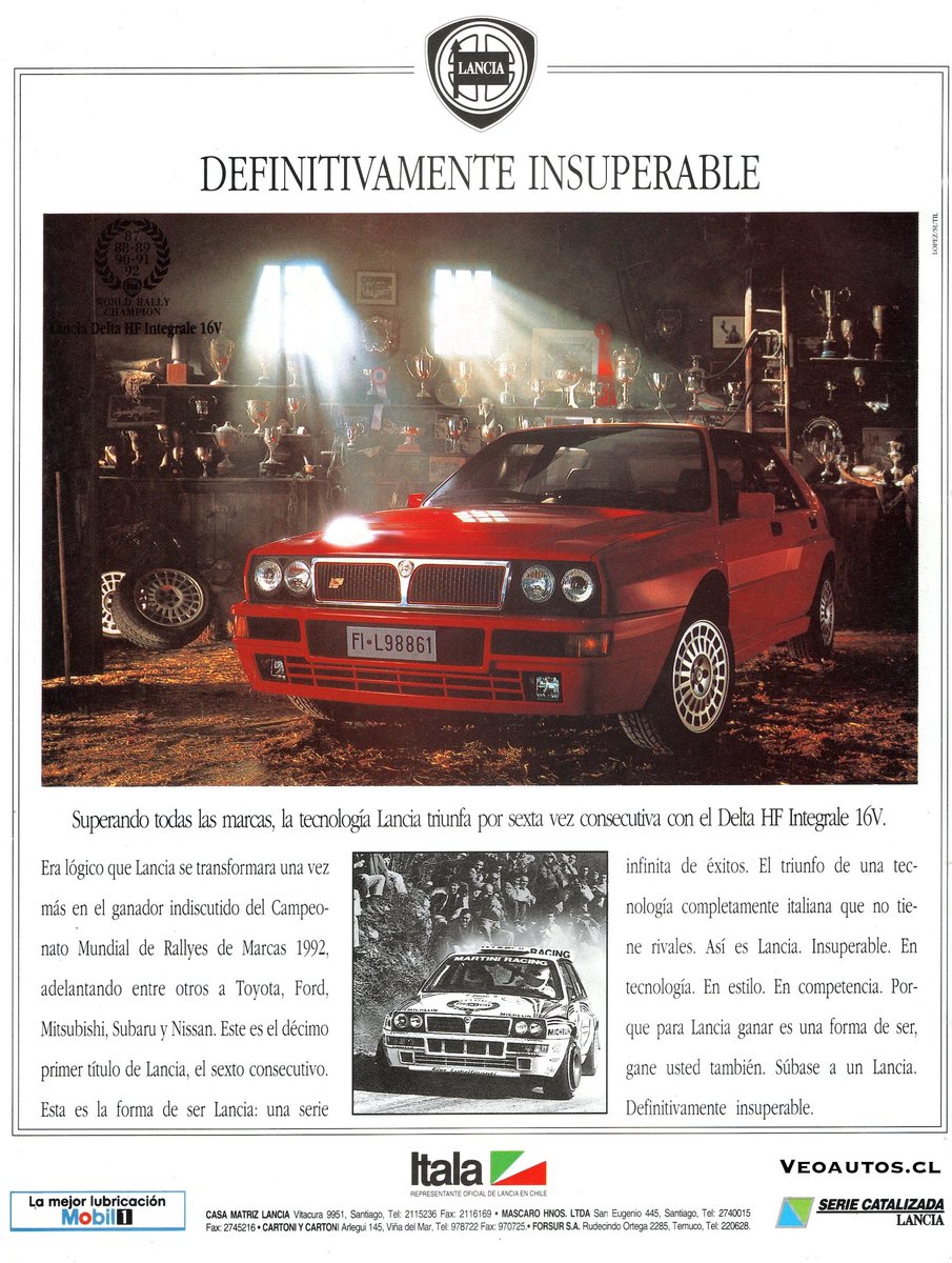 VeoAutos's tweet photo. Lancia Delta HF integrale EVO Chile 1992
+ Info https://t.co/sndUAB2fZ8
#lancialdelta #deltahf #deltaintegrale @lancia_official @addict_car @thecarfactoids @RiveraNotario @save_lancia @Lancia_es https://t.co/loX61yP2b6