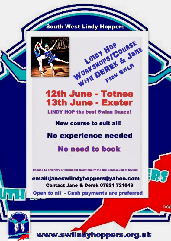 This week starts our NEW 6 WEEK course in Totnes on 12th, Exeter on the 13th June! Lindy Hop is the best Swing dance our classes get you started dancing straight away! No partner required, no experience necessary. swlindyhoppers.org.uk <a href="/totnestimes/">Totnes Times</a> @Exeter_Hour  <a href="/hour_totnes/">TotnesHour</a>