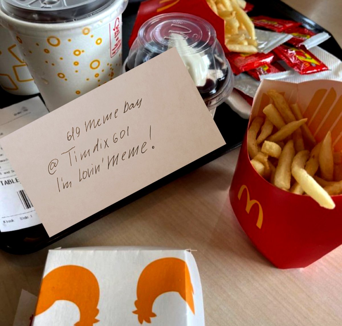 Tim (@timdix601) on Twitter photo I'm joining my <a href="/Memeland/">Memeland ❤️ Memecoin</a> fam to celebrate 6/9 the #MemeDay at <a href="/McDonalds/">McDonald's</a>!
I’m Lovin’ MEME! ❤️🔥 I'm joining my <a href="/Memeland/">Memeland ❤️ Memecoin</a> fam to celebrate 6/9 the #MemeDay at <a href="/McDonalds/">McDonald's</a>!
I’m Lovin’ MEME! ❤️🔥