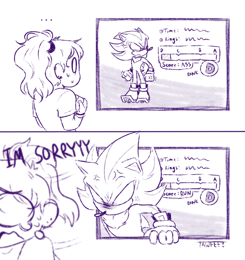 ta_wfee's tweet photo. if this sass is for a C rank then wtf is D gonna be
#SonicxShadowGenerations https://t.co/iE96Bh04pe