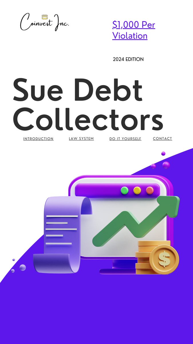 MHEMEDIA's tweet image. Fight Back Against Debt Collectors and Claim $1,000 Per Violation!
Link in comments
🔑💡 Fixing your credit can be tough, but with the right information, it’s much easier. 🌟💳 Our team of entrepreneurs is here to help you on your credit journey 
#CreditRepair #FDCPA #KnowYour