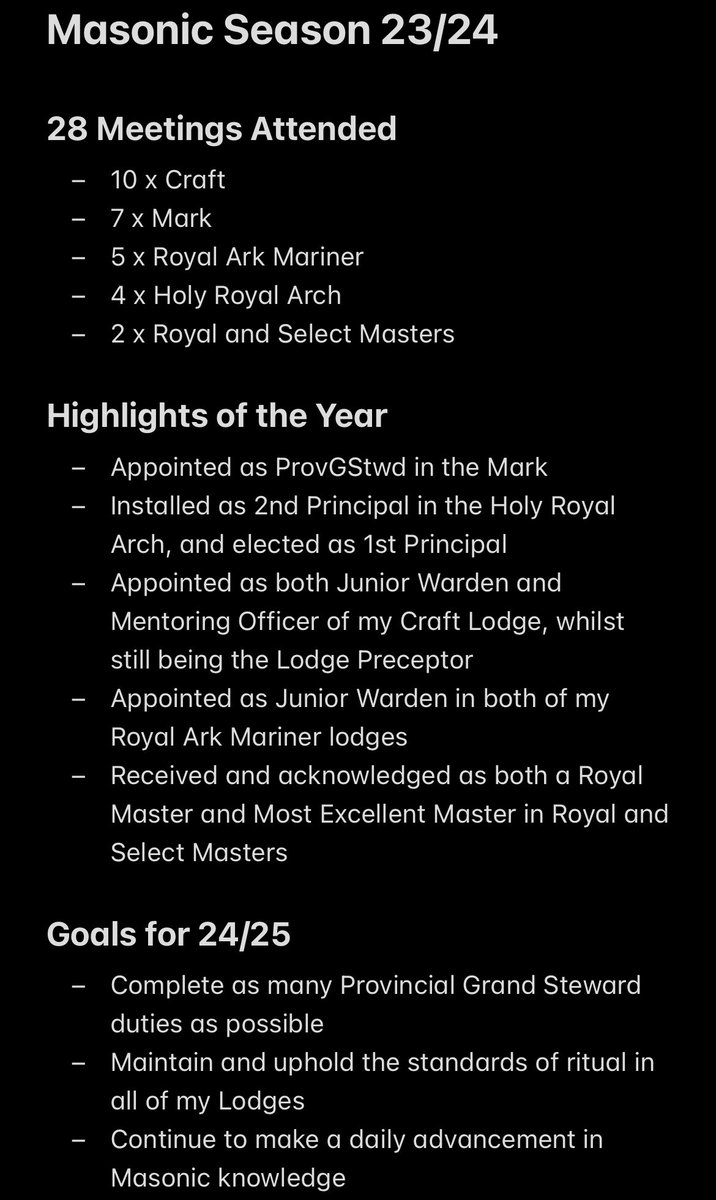 Alex_TheMason's tweet photo. As I’ve done this post twice in two years, I suppose it’s a tradition now? A summary of my Masonic year 📐 https://t.co/owGiY8hgWh