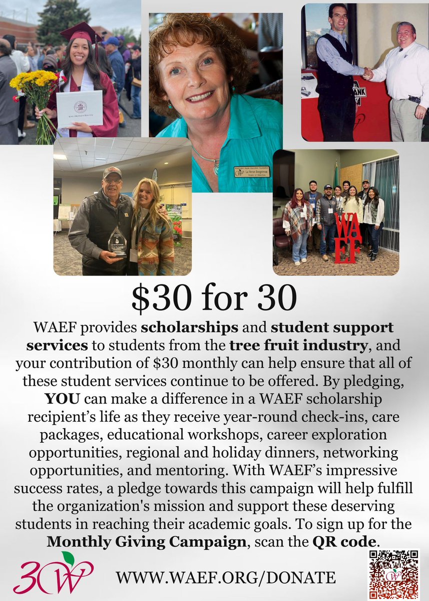 Help WAEF celebrate its 30th Anniversary by joining the pledge of $30 for 30 campaign today!