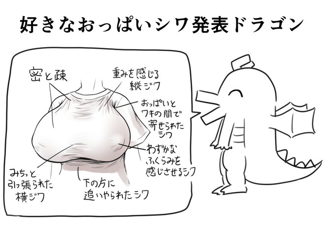 好きなおっぱいシワ発表ドラゴン 
