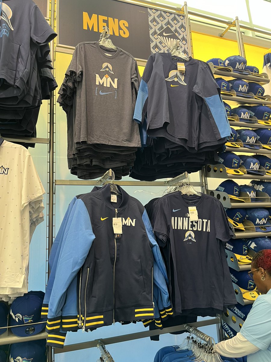 dohyoungpark's tweet photo. Sampling of a lot of the City-Connect related merchandise the Twins have in stock at the Target Field team store when I passed through yesterday https://t.co/1i7sm7kUW0