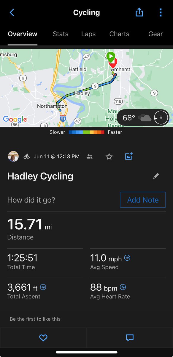 coachbenalbert's tweet photo. It was another great day in Western Massachusetts for a bike ride on the Norwottuck Trail Bike Path. 15.71 miles. As my college coach โฆ@Coach_JimReidโฉ would say, โYou can always go down and backโ!
#MasterOfMayhem Season is in full effectโฆ. https://t.co/1D827LWzOf