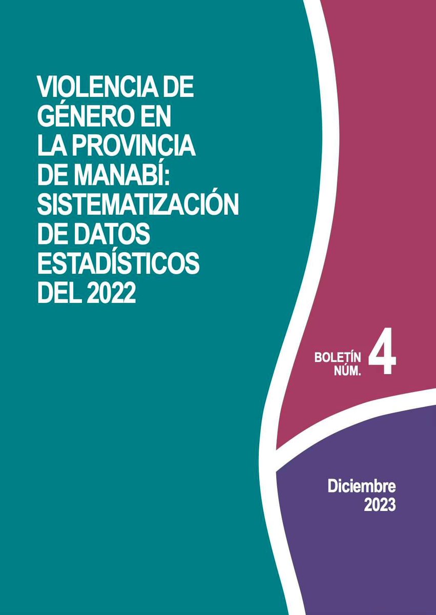 ovigema_ec's tweet photo. 🗞Nueva publicación: Boletín 4 de OVIGEMA.

Ya están aquí los datos de violencia de género contra las mujeres, adolescentes y niñas de Manabí, del año 2022.

Léelo aquí: https://t.co/BFMeiScloG 

🔜evento online para tratar este y otros temas, con perspectiva de género. https://t.co/WeW8I4blWd