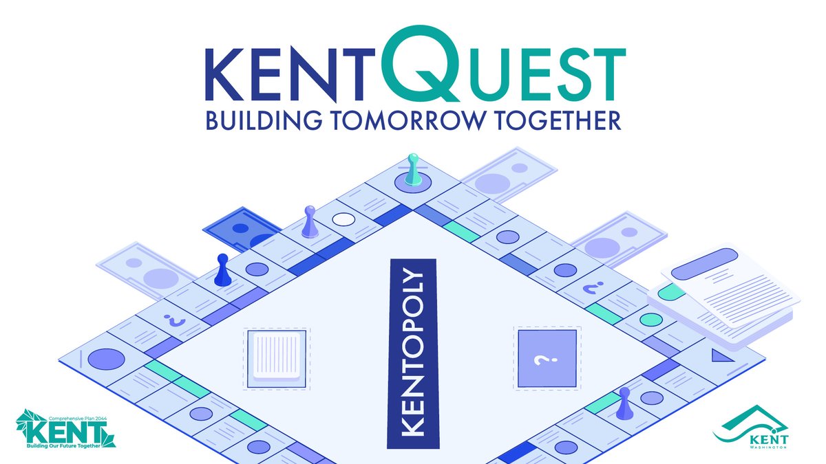 cityofkent's tweet photo. Help us plan the future of housing in Kent! 🏘️ You don’t need to wait until you pass GO, we want to hear from you now! Play a role in shaping the city’s policy direction by going to https://t.co/S5LwxNyP0u. #KentQuest https://t.co/5A5gR3putA