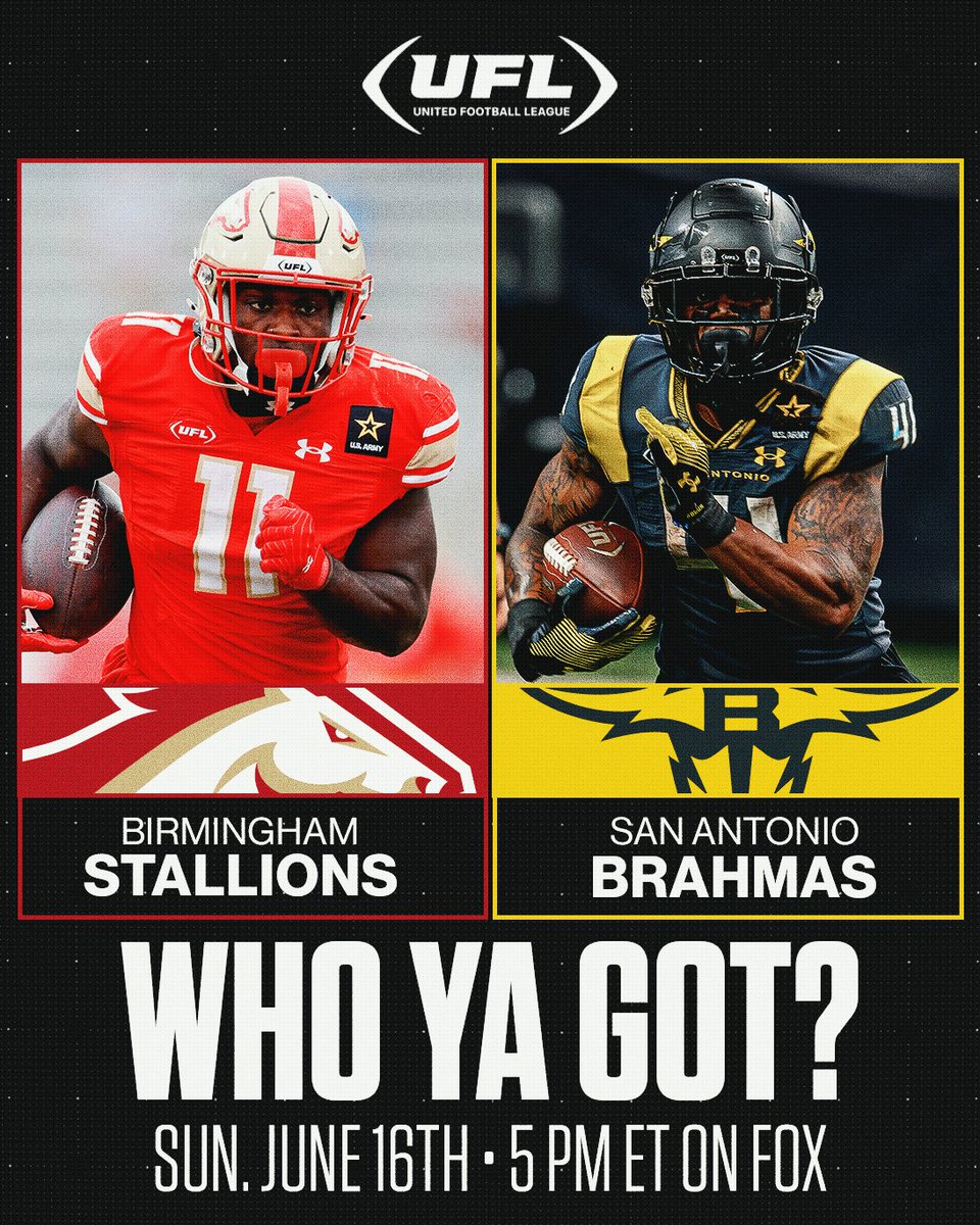 The UFL Championship game is upon us! 🏆

Who is going to win it all?

🎟️: theufl.com/tickets