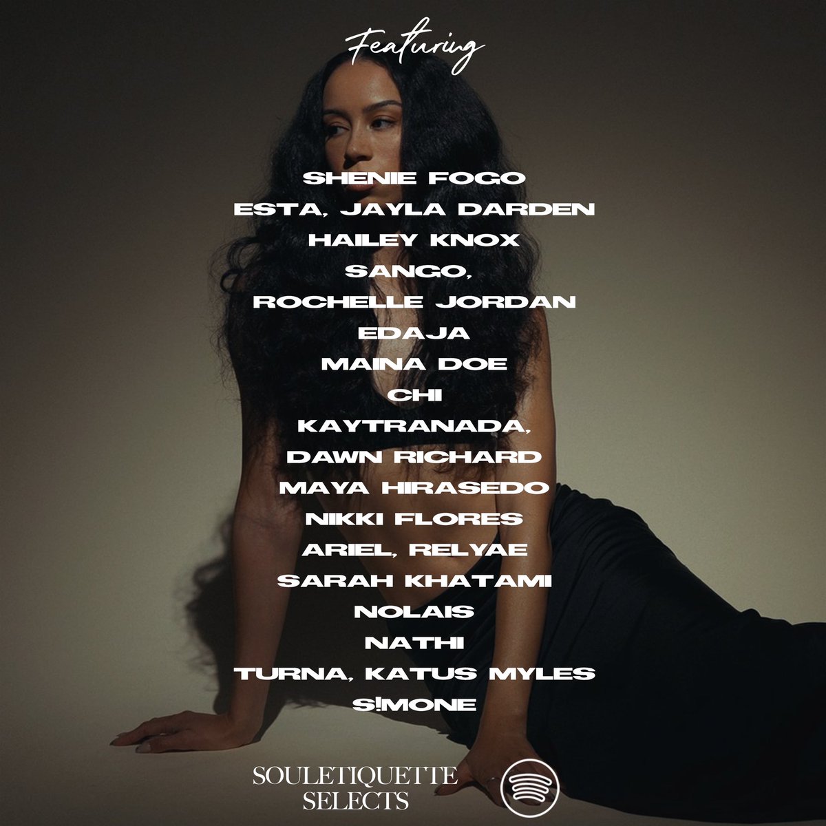 souletiquette (@souletiquette) on Twitter photo Souletiquette Selects returns with the finest of chill, soul and future sounds on <a href="/SpotifyUK/">Spotify UK & Ireland</a> with another stacked playlist update 💎
spotify.link/oBnklWWClKb Souletiquette Selects returns with the finest of chill, soul and future sounds on <a href="/SpotifyUK/">Spotify UK & Ireland</a> with another stacked playlist update 💎
spotify.link/oBnklWWClKb