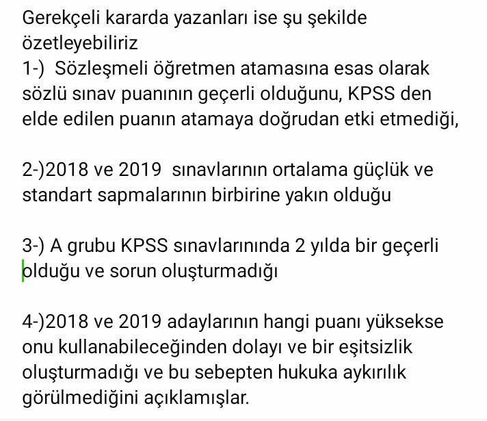 2019 Kpss Mücadele Platformu (@muallim2019) on Twitter photo 2019 Kpss mağduru arkadaşlar
Davamız ret aldı ,ancak bu hukuki isabeti olmayan bir karardır herkesi tatmin eden hukuki çözüm bir gerekçe yok bu sebepten 4,5 yıl boyunca esastan bekletip böyle bir karar vicdani değildir ,hukuki de değildir <a href="/adalet_bakanlik/">T.C. Adalet Bakanlığı</a> <a href="/yilmaztunc/">Yılmaz TUNÇ</a> 2019 Kpss mağduru arkadaşlar
Davamız ret aldı ,ancak bu hukuki isabeti olmayan bir karardır herkesi tatmin eden hukuki çözüm bir gerekçe yok bu sebepten 4,5 yıl boyunca esastan bekletip böyle bir karar vicdani değildir ,hukuki de değildir <a href="/adalet_bakanlik/">T.C. Adalet Bakanlığı</a> <a href="/yilmaztunc/">Yılmaz TUNÇ</a>