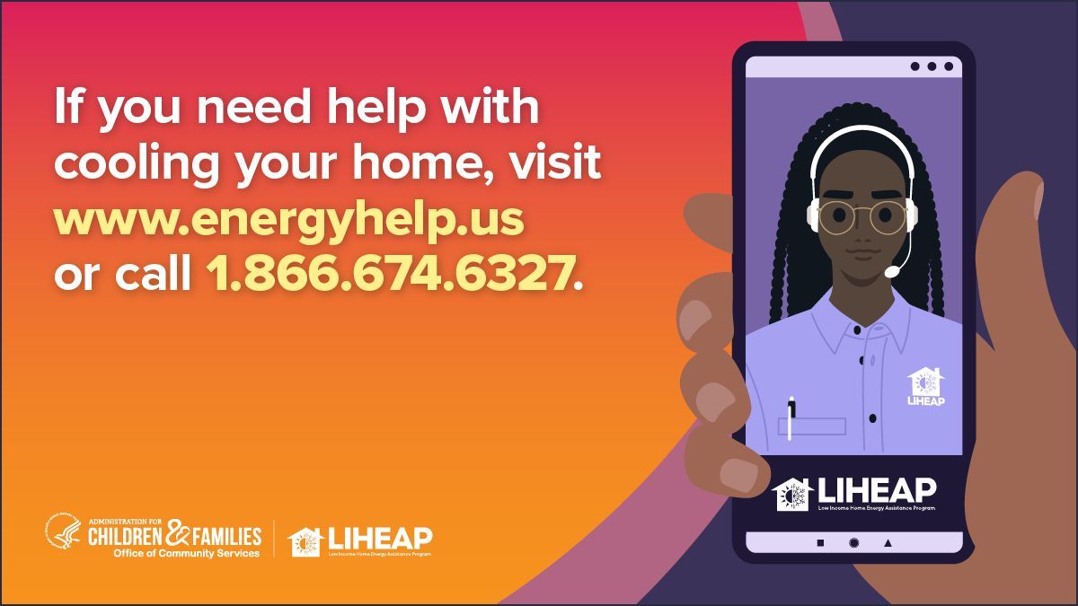 ACFHHS's tweet image. Do you or someone you know need help paying home cooling bills? To find assistance, visit energyhelp.us or call the energy assistance hotline toll-free at 1-866-674-6327. 

#LIHEAP #EnergyAssistance