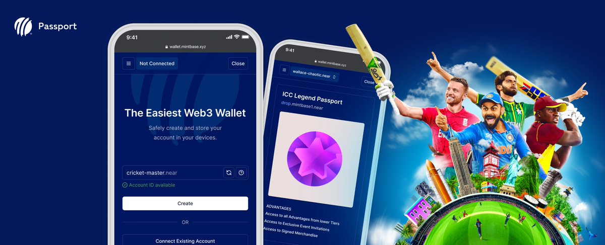 AnchikovProd's tweet photo. 🏏 @Mintbase partners with @ICC for a branded login via Mintbase Wallet.
💸 Earn rewards without crypto
🤖 AI-powered actions
📱 Mobile-first redesign
Check out the revamped Mintbase Wallet! 🌐
https://t.co/N1RsYzNhBf
#CricketCrypto #Blockchain #NFTs @NEARProtocol https://t.co/b1r7eOHFhQ